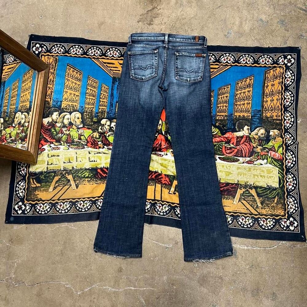 7 for all mankind bootcut jeans Women size 28 flared western made in usa vintage